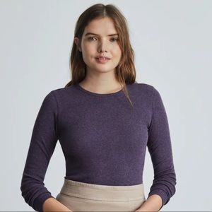 NWT Everlane Pima Micro-Rib Long-Sleeve Crew